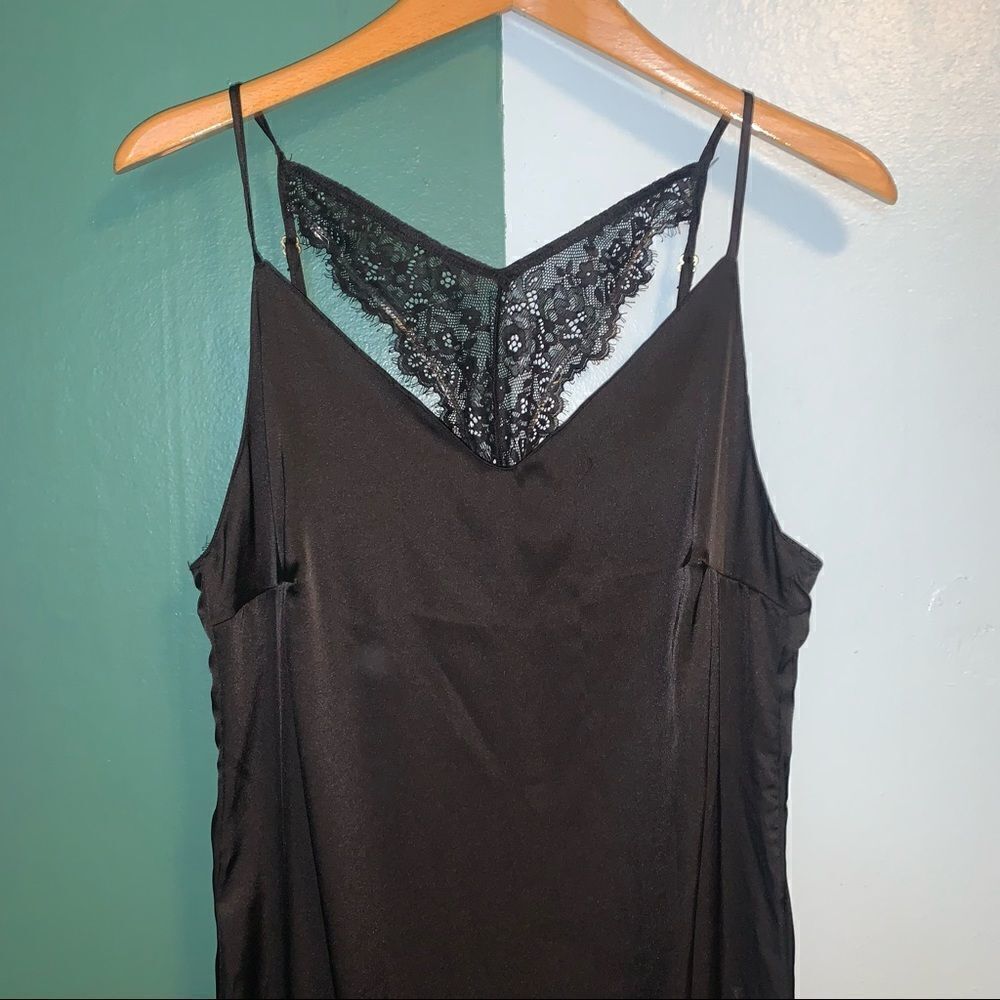ModCloth Black Slip Dress Size Large - Picture 2 of 6